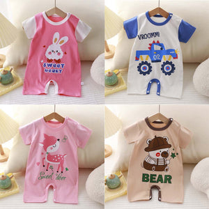 Jumpsuit Baby Boy and Girl Clothes Stretchable Soft Cotton Buttoned 0-18M