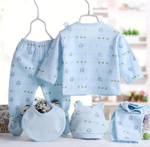 0-3 Months Newborn Daily Outfits Gifts - Comfortable Cotton Cute Pattern 5 Pieces/Set