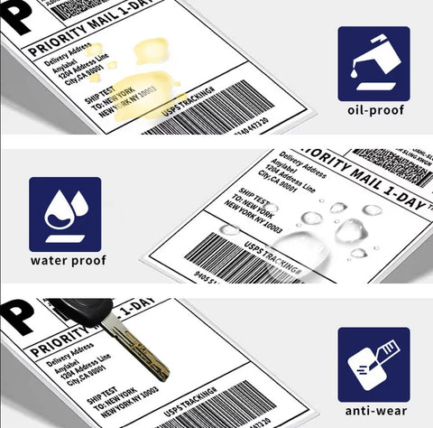 Image of 4x6" 500 Labels/ FOLDED Direct Thermal Shipping Labels Self-Adhesive