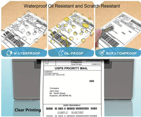 Image of 4x6" 500 Labels/ Roll Direct Thermal Shipping Labels Self-Adhesive