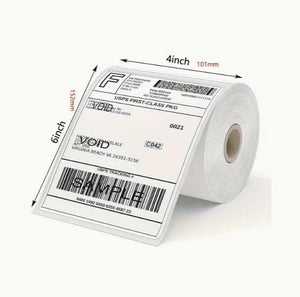 4x6" 500 Labels/ Roll Direct Thermal Shipping Labels Self-Adhesive