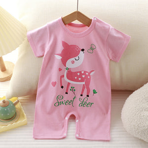 Jumpsuit Baby Boy and Girl Clothes Stretchable Soft Cotton Buttoned 0-18M