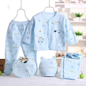 0-3 Months Newborn Daily Outfits Gifts - Comfortable Cotton Cute Pattern 5 Pieces/Set