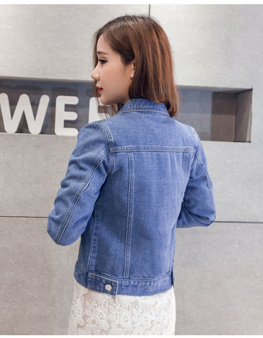 Image of Denim Jacket Longsleeve for Women NAVY BLUE