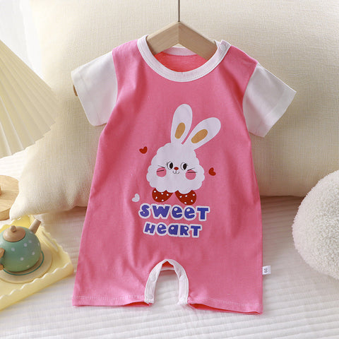 Image of Jumpsuit Baby Boy and Girl Clothes Stretchable Soft Cotton Buttoned 0-18M